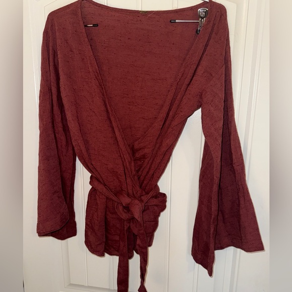 FP Movement by Free People Terracotta Wrap Blouse - Picture 7 of 13